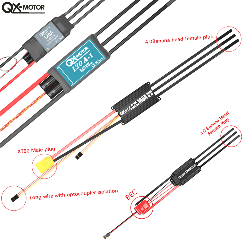 QX-MOTOR Brushless ESC series  - огляд і ціна Drone Motor Rc Car