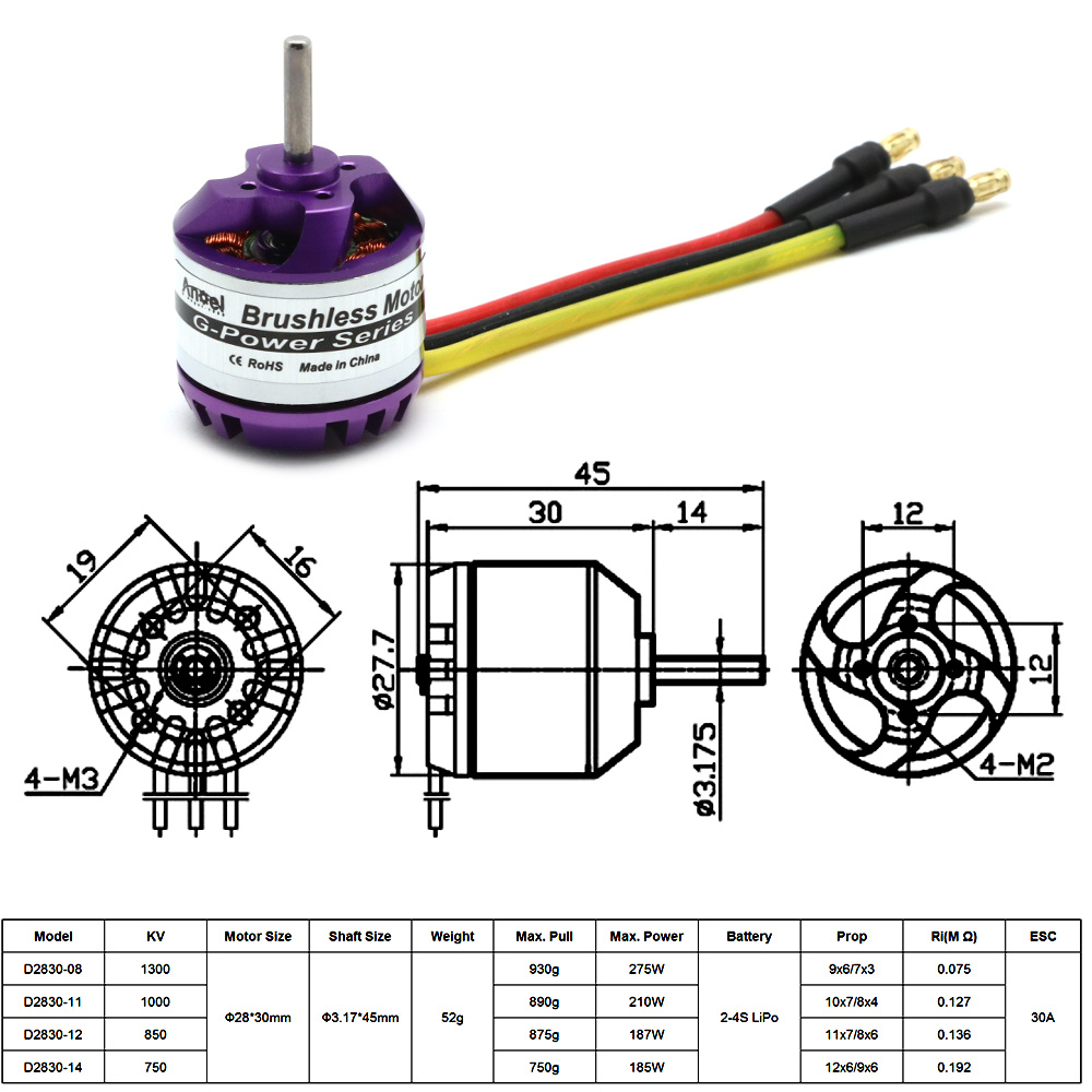 D2830 1300KV 1000KV 850KV  750 - огляд і ціна Drone Kf Rc