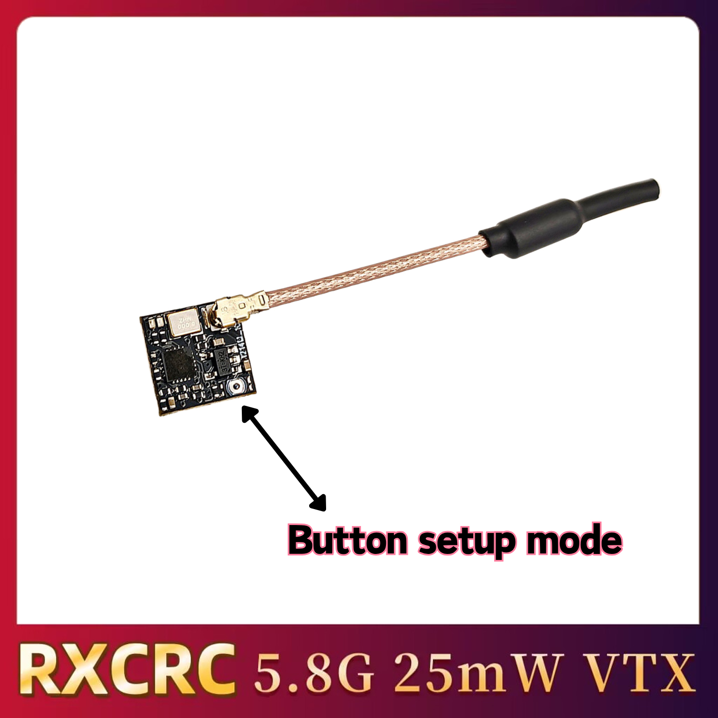 RXCRC 5.8GHz 48CH FPV 25mW Ana - огляд і ціна Analog Fpv Transmitter