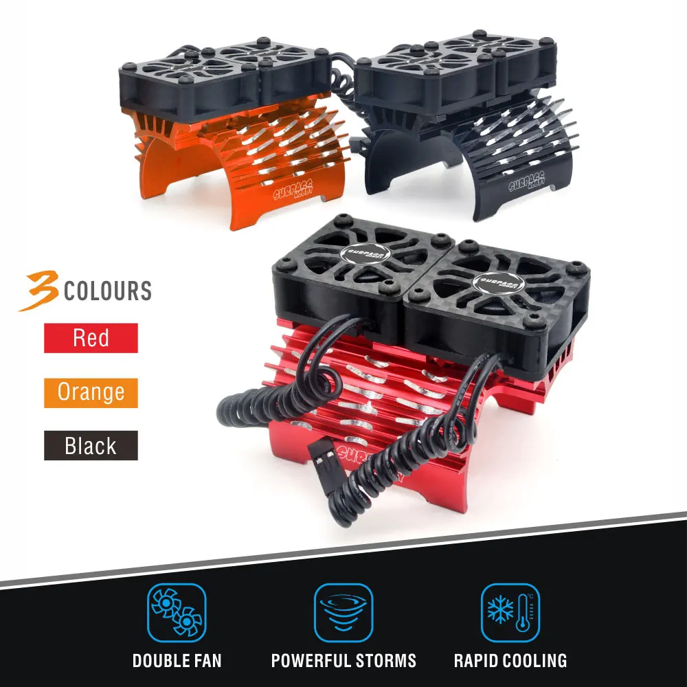 SURPASS HOBBY Dual Cooling Fan - огляд і ціна Drone Motor Rc Car