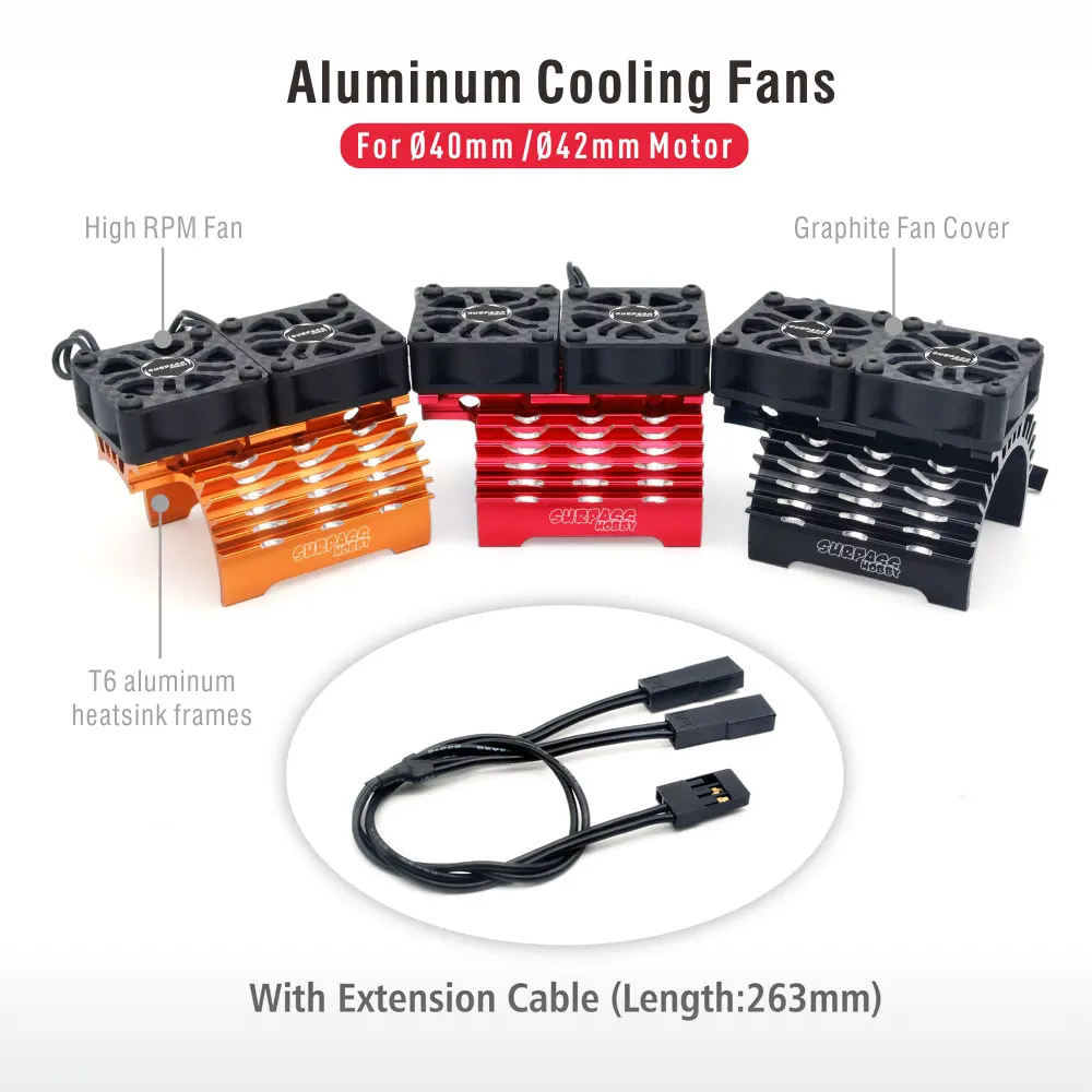 SURPASS HOBBY Dual Cooling Fan - огляд і ціна Drone Motor Rc Car